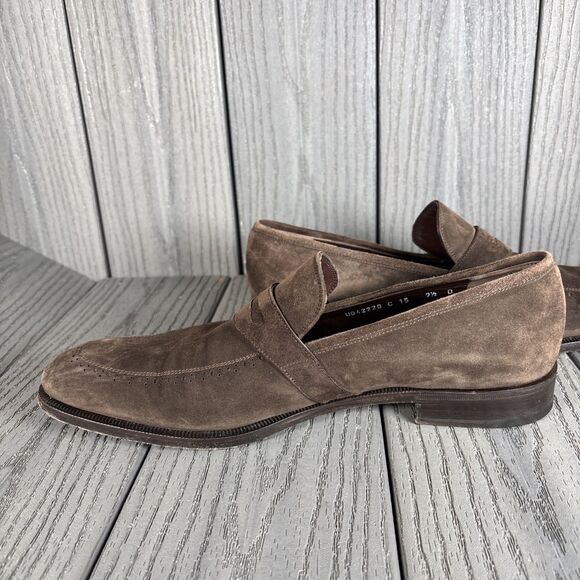 Salvatore Ferragamo Men\'s Suede Monk Strap Loafers Brown 9.5 D UG42220 Italy main image 5